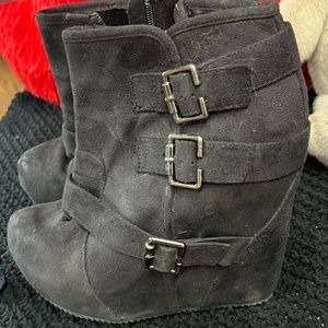 Black Buckle Booties